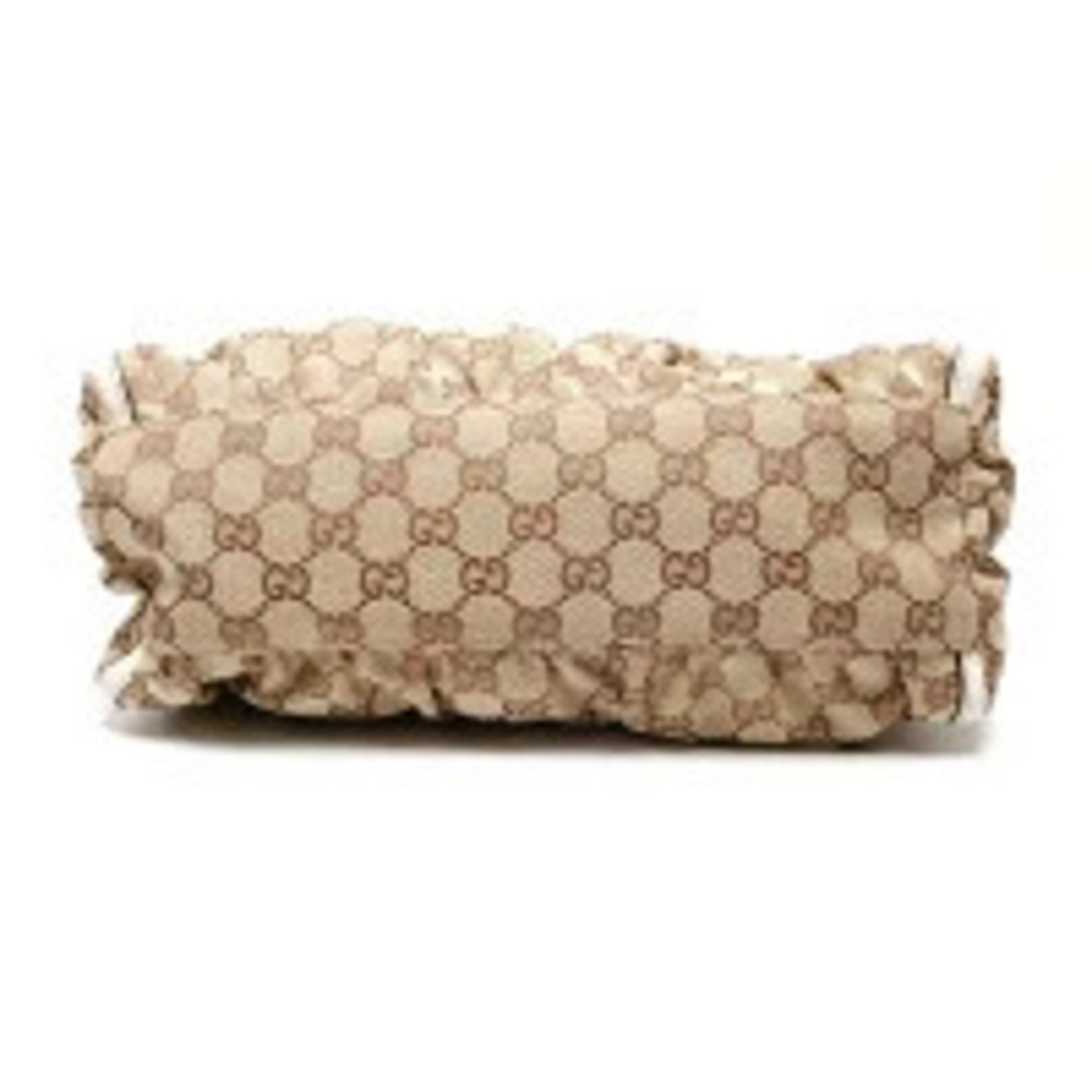 Gucci Canvas Handbag Brown Hobo GG Abbey - Picture 8 of 13